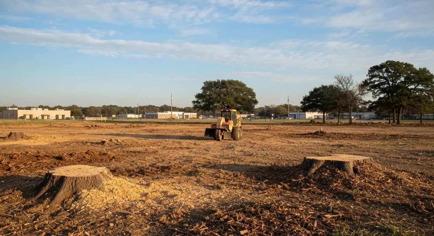 Commercial bulk stump grinding