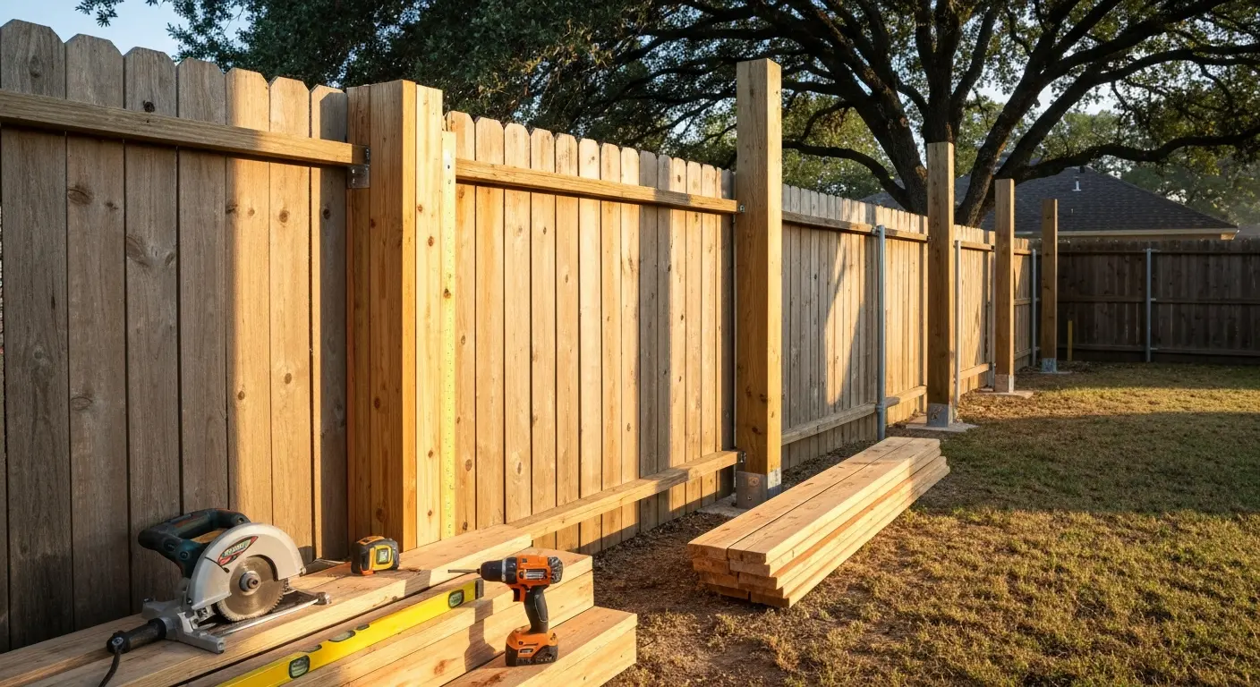 Fence repair work
