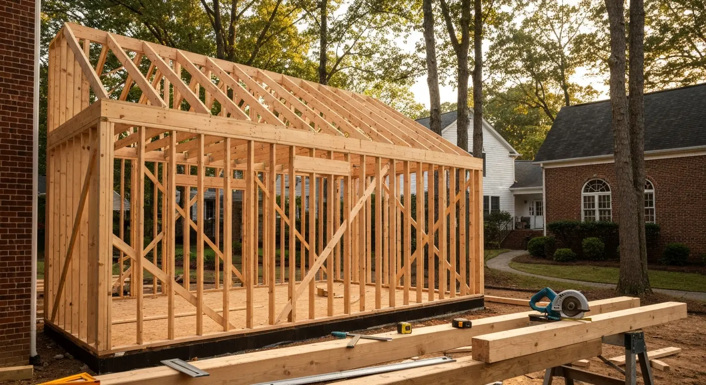 Home addition framing