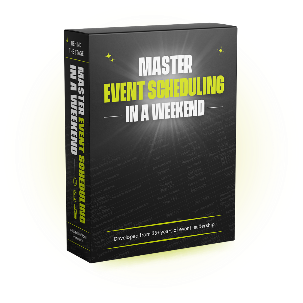 Master Event Scheduling in a Weekend