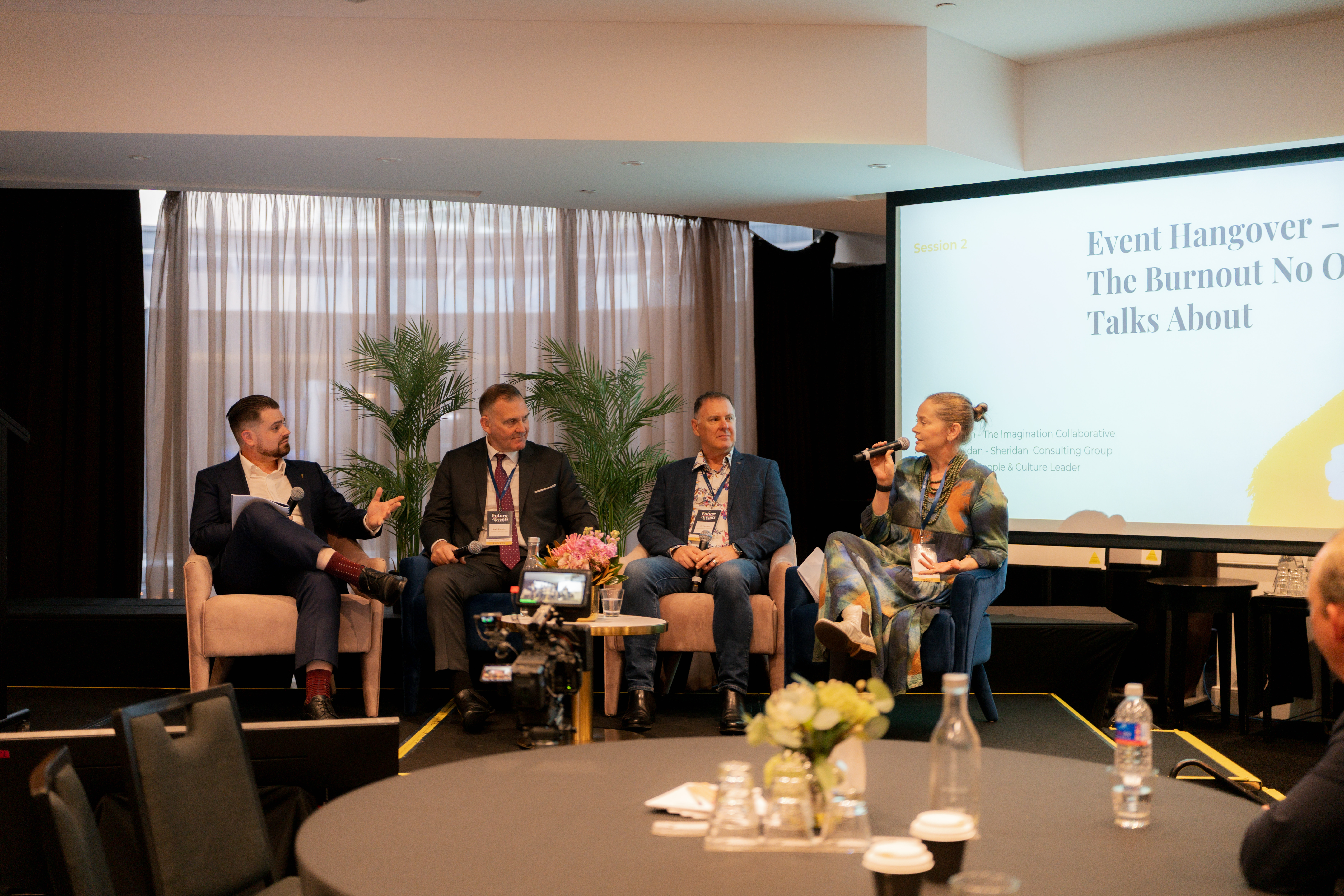 Iain Morrison speaking on a panel