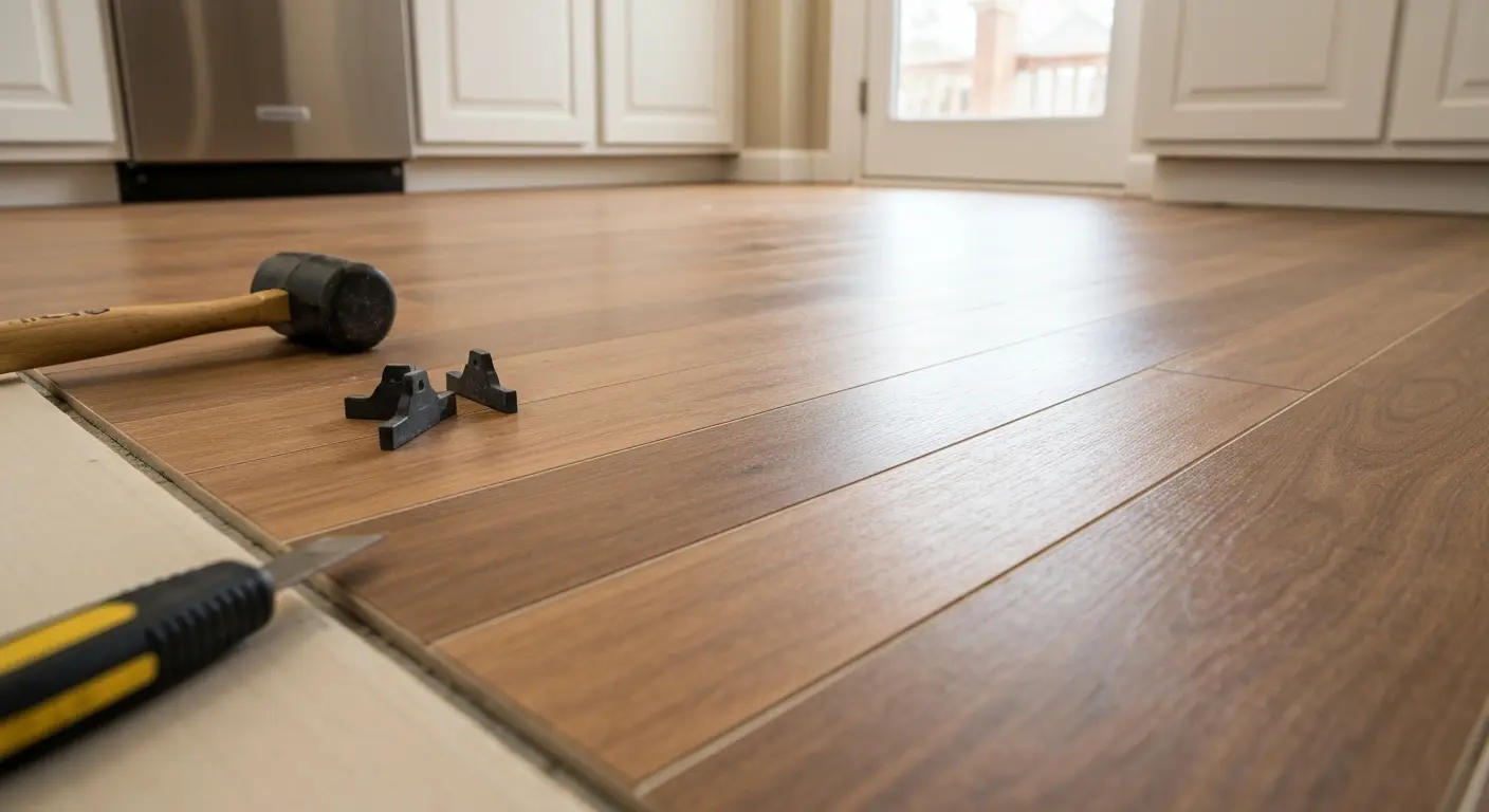 Vinyl plank flooring in Florham Park kitchen