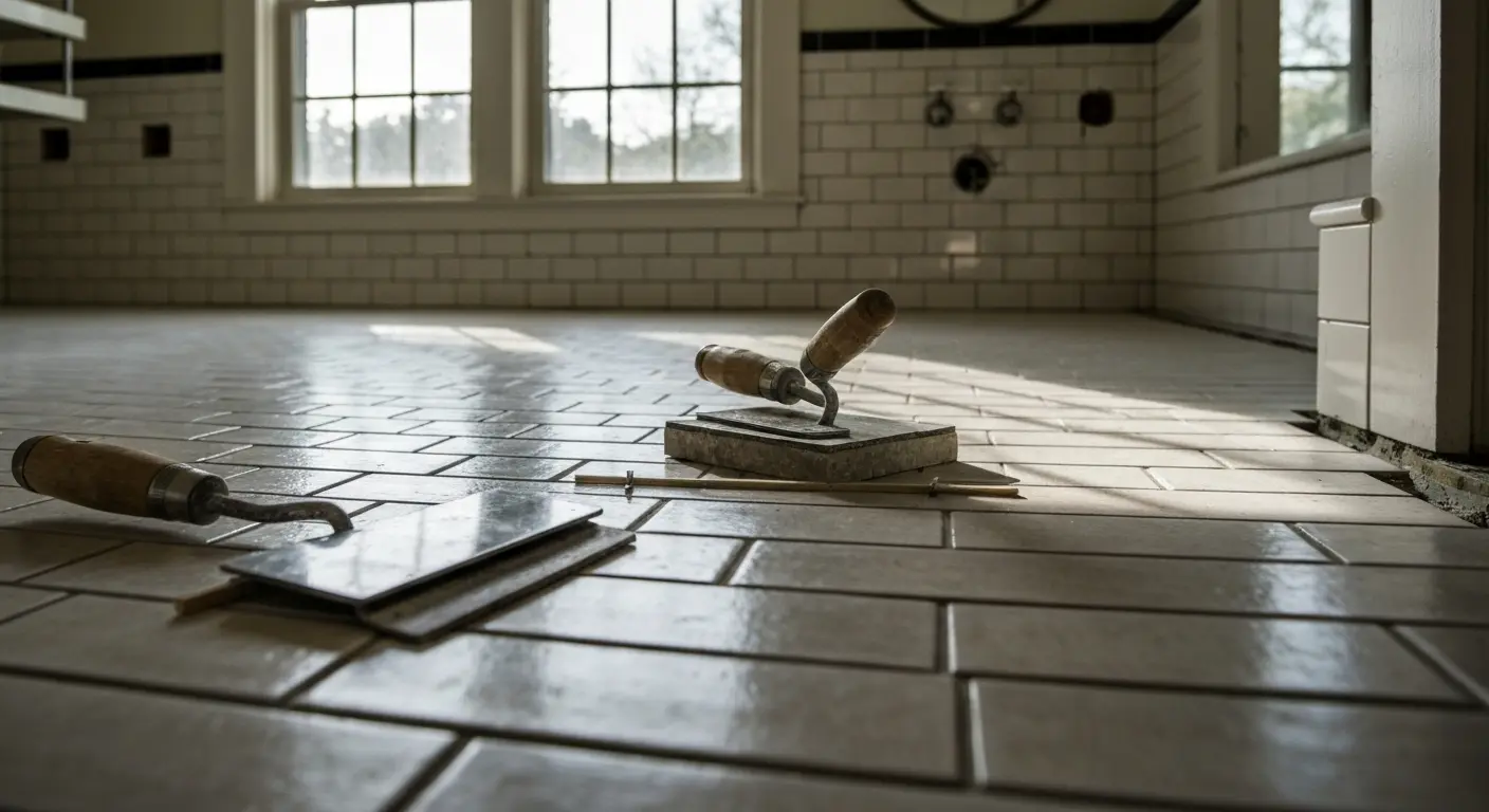 Tile flooring installation