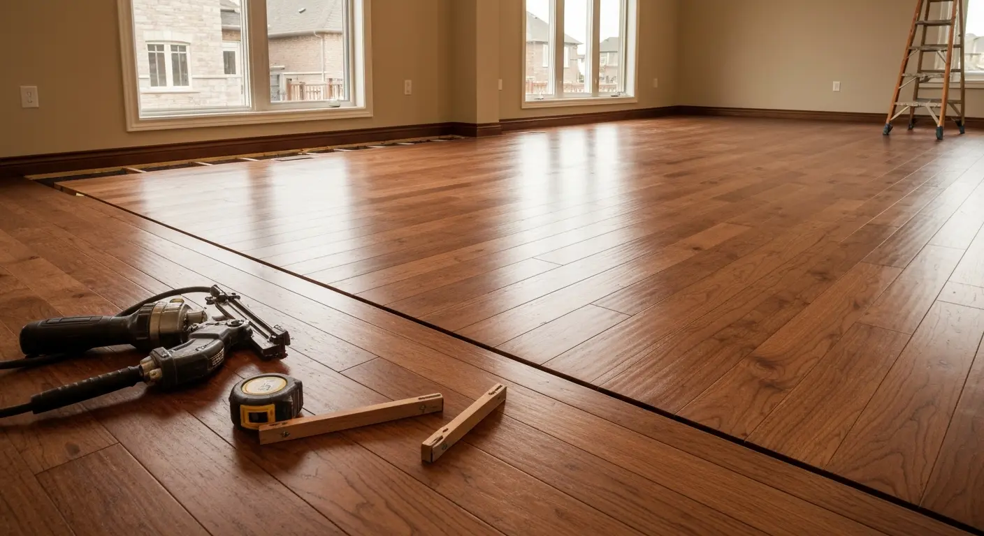 Hardwood flooring installation