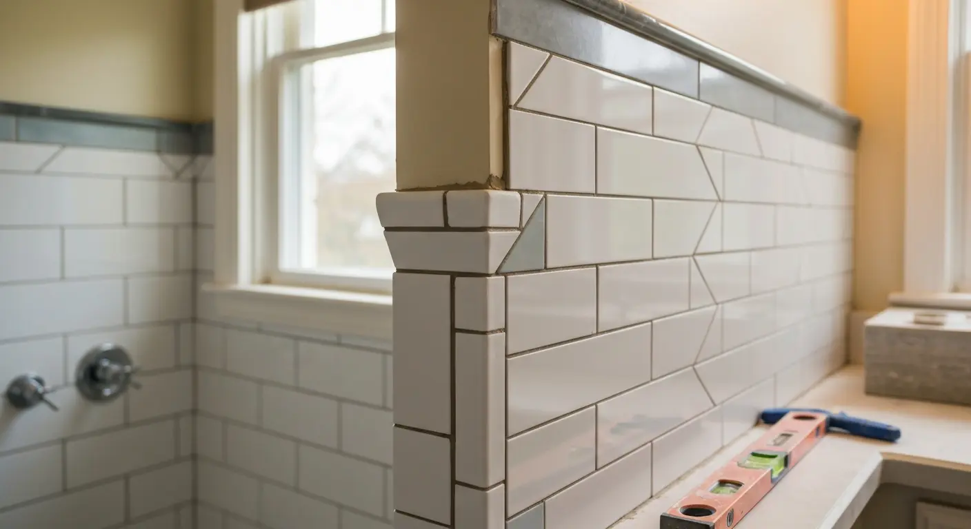 Bathroom tile installation