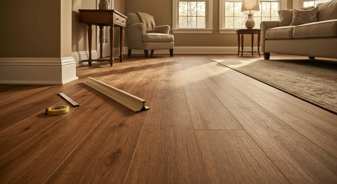 Living room laminate flooring