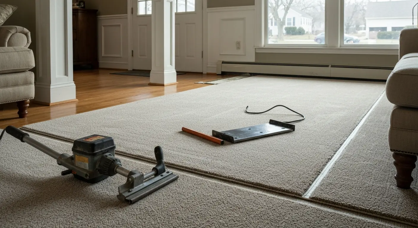 Residential carpet installation