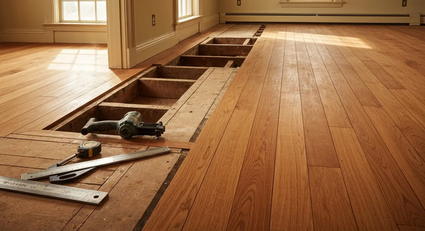 Hardwood floor installation