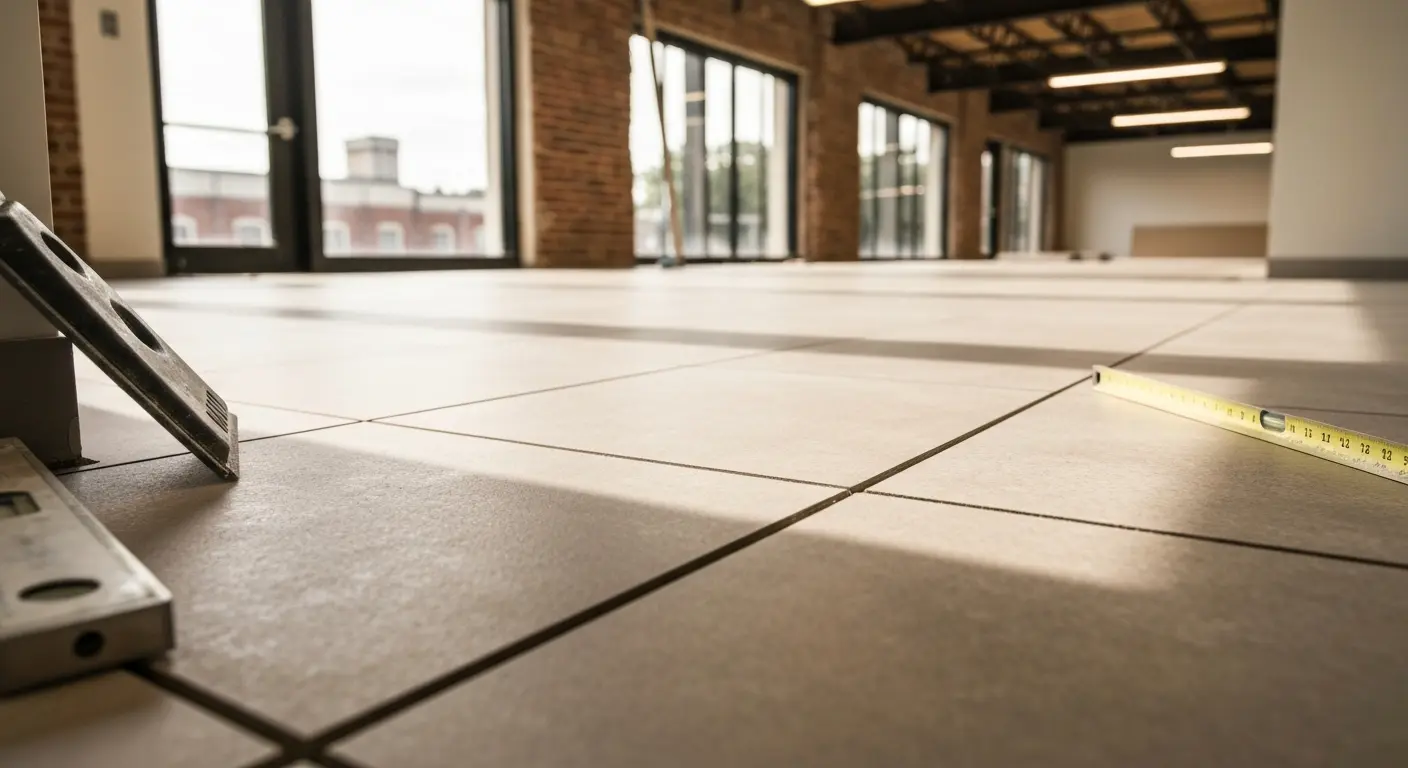 Commercial flooring installation