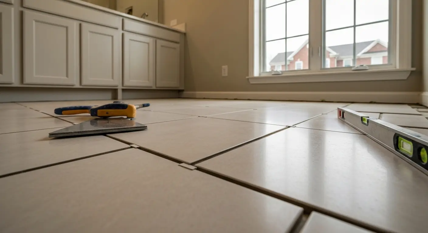 Tile flooring installation