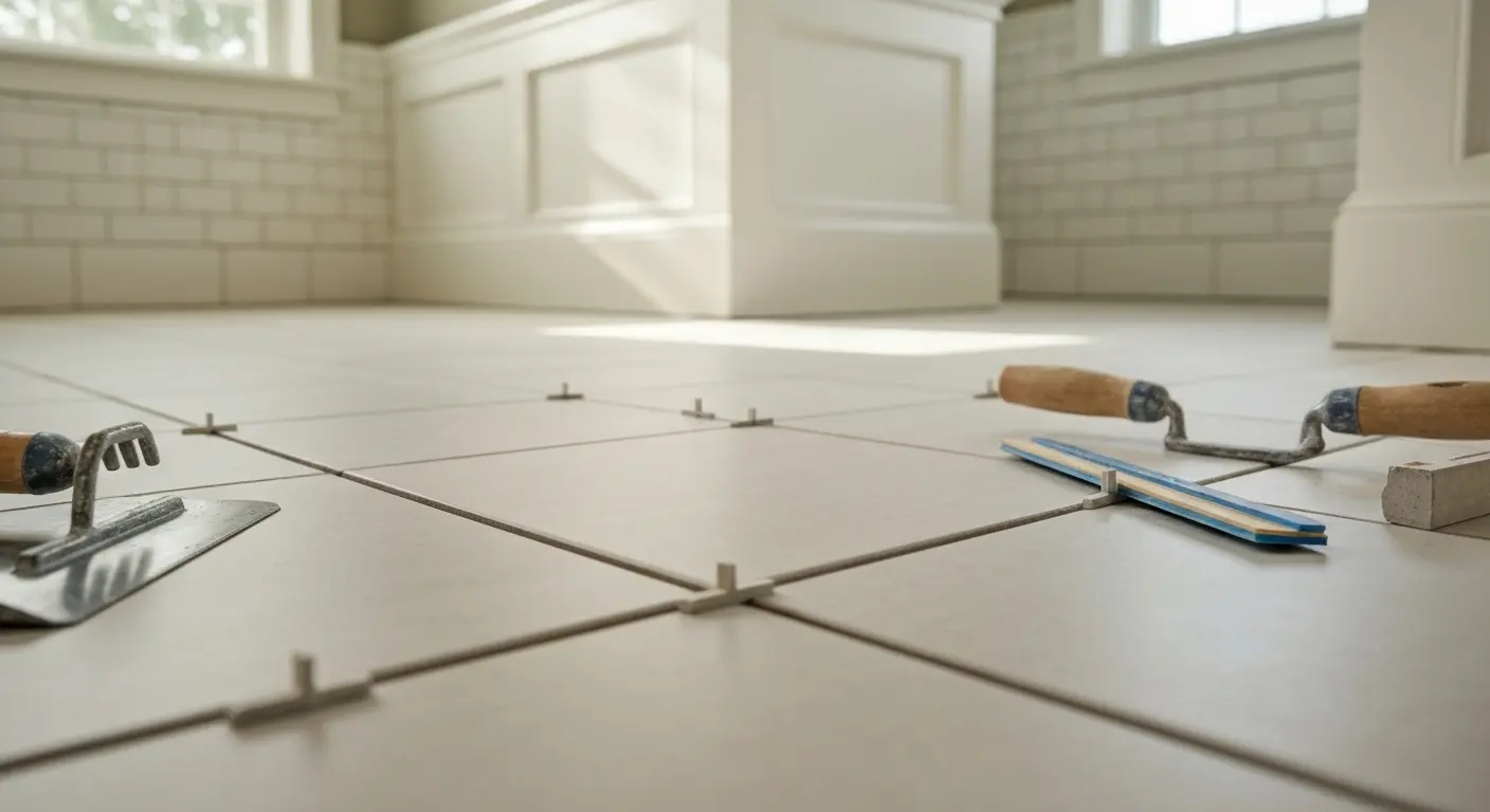 Tile flooring installation