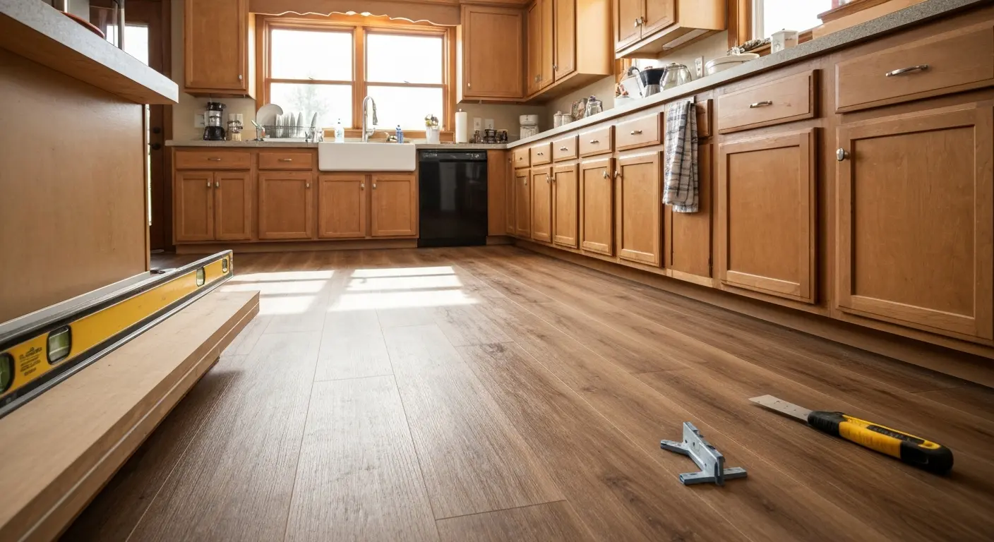 Vinyl plank flooring kitchen