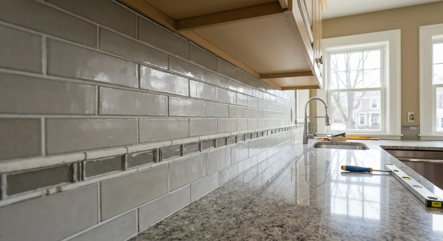 Kitchen tile backsplash