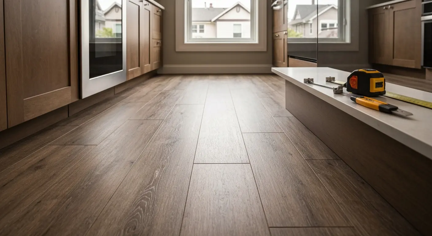Luxury vinyl plank flooring