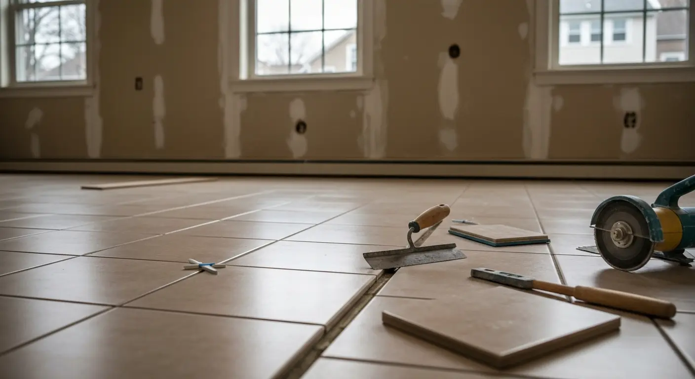 Residential tile flooring