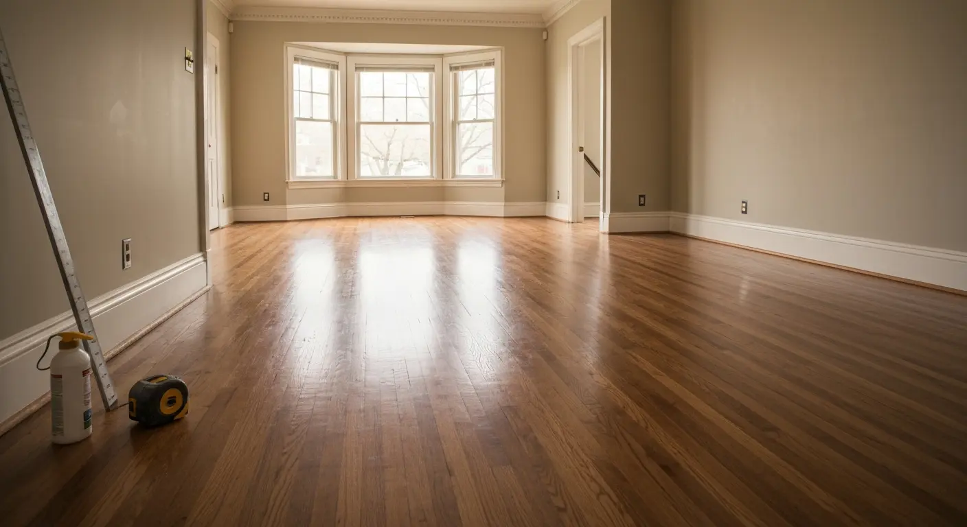 Hardwood flooring installation project