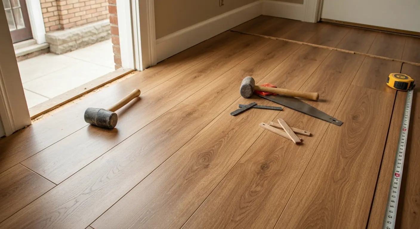 Laminate flooring installation