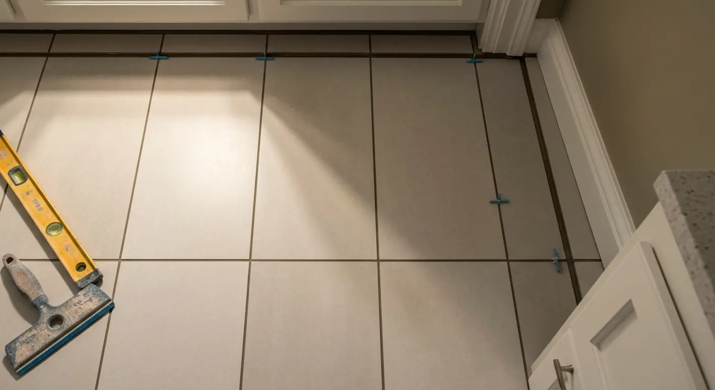 Tile flooring installation