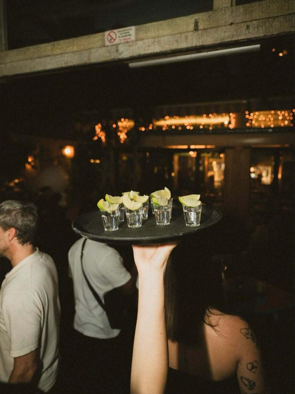 The party at bar three before heading to the club