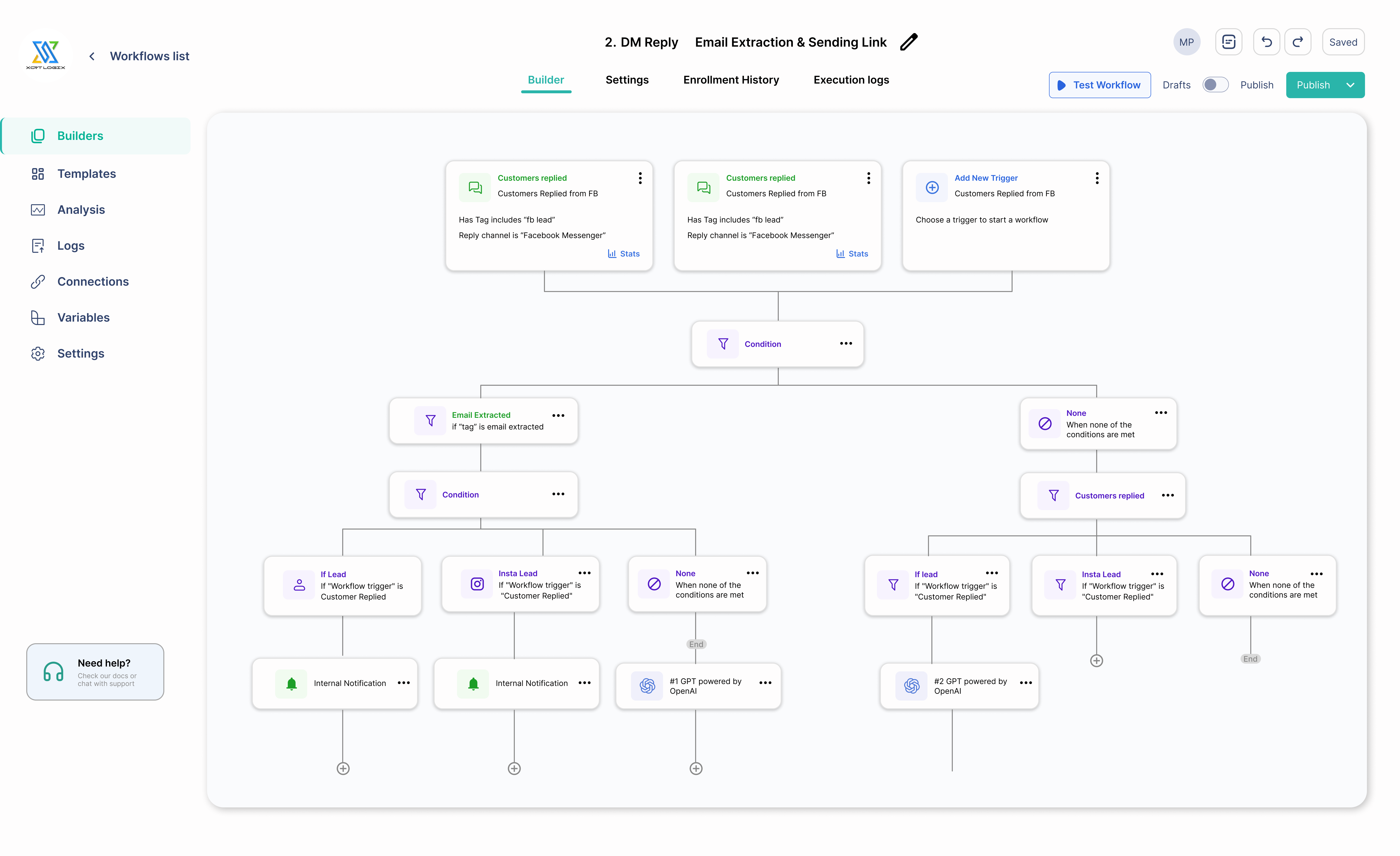 AI Social Lead Extraction: Automated GPT branching that converts Facebook and Instagram comments into qualified, emailed leads without manual replies. AI Social Lead Extraction: Automated GPT branching that converts Facebook and Instagram comments into qualified, emailed leads without manual replies.