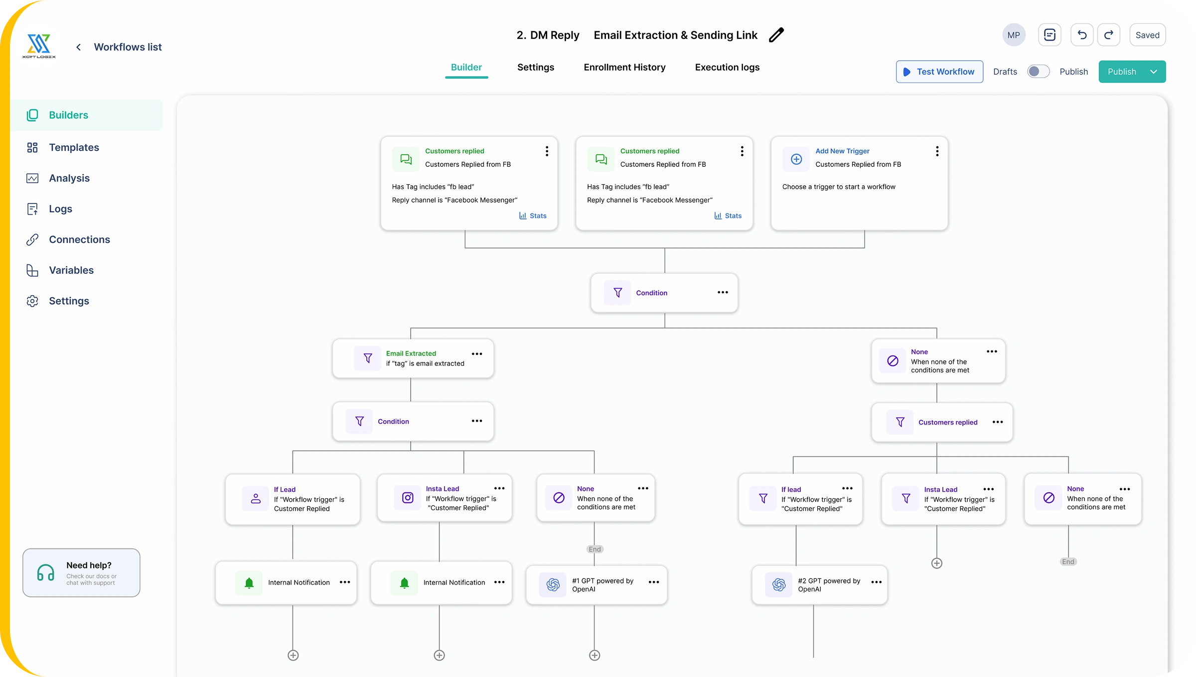 AI Social Lead Extraction: Automated GPT branching that converts Facebook and Instagram comments into qualified, emailed leads without manual replies. AI Social Lead Extraction: Automated GPT branching that converts Facebook and Instagram comments into qualified, emailed leads without manual replies.