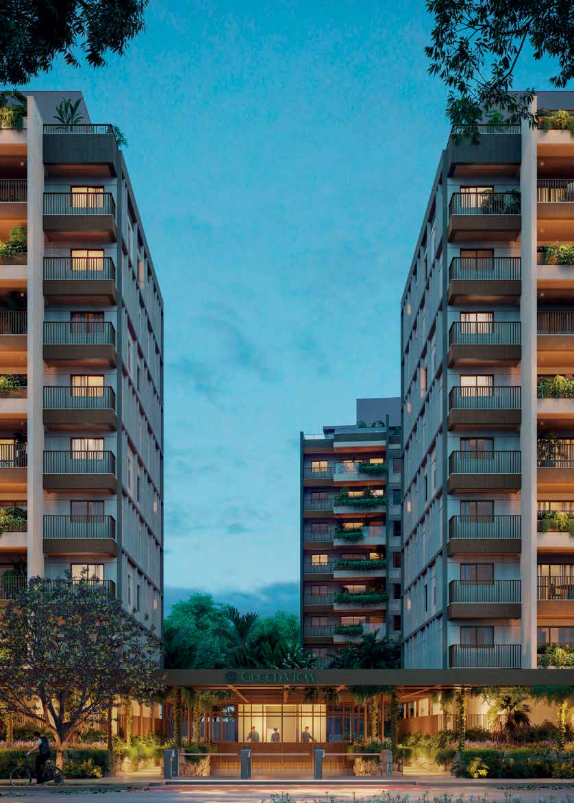 Torres do Green View ao entardecer, vistas da Alameda Central