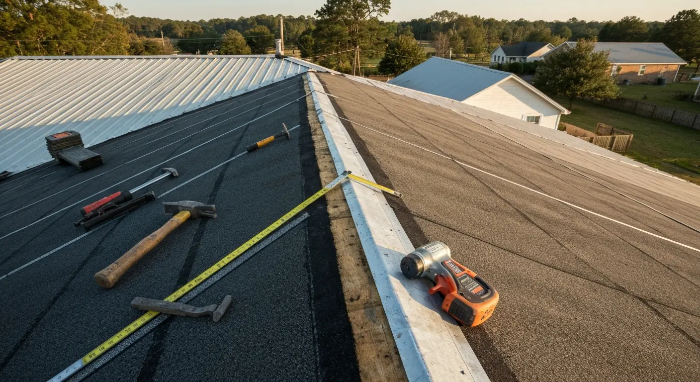 Storm damage roof repair