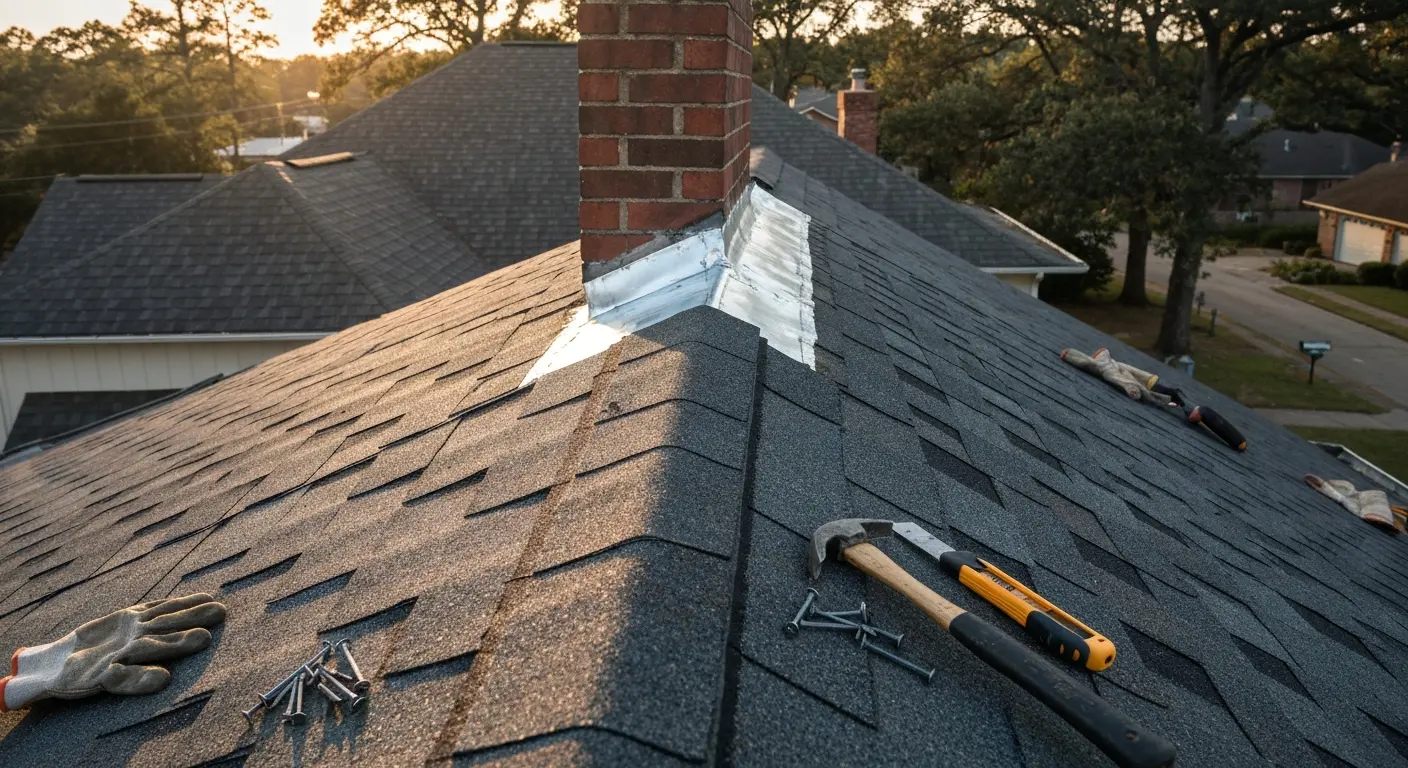 Roof repair work