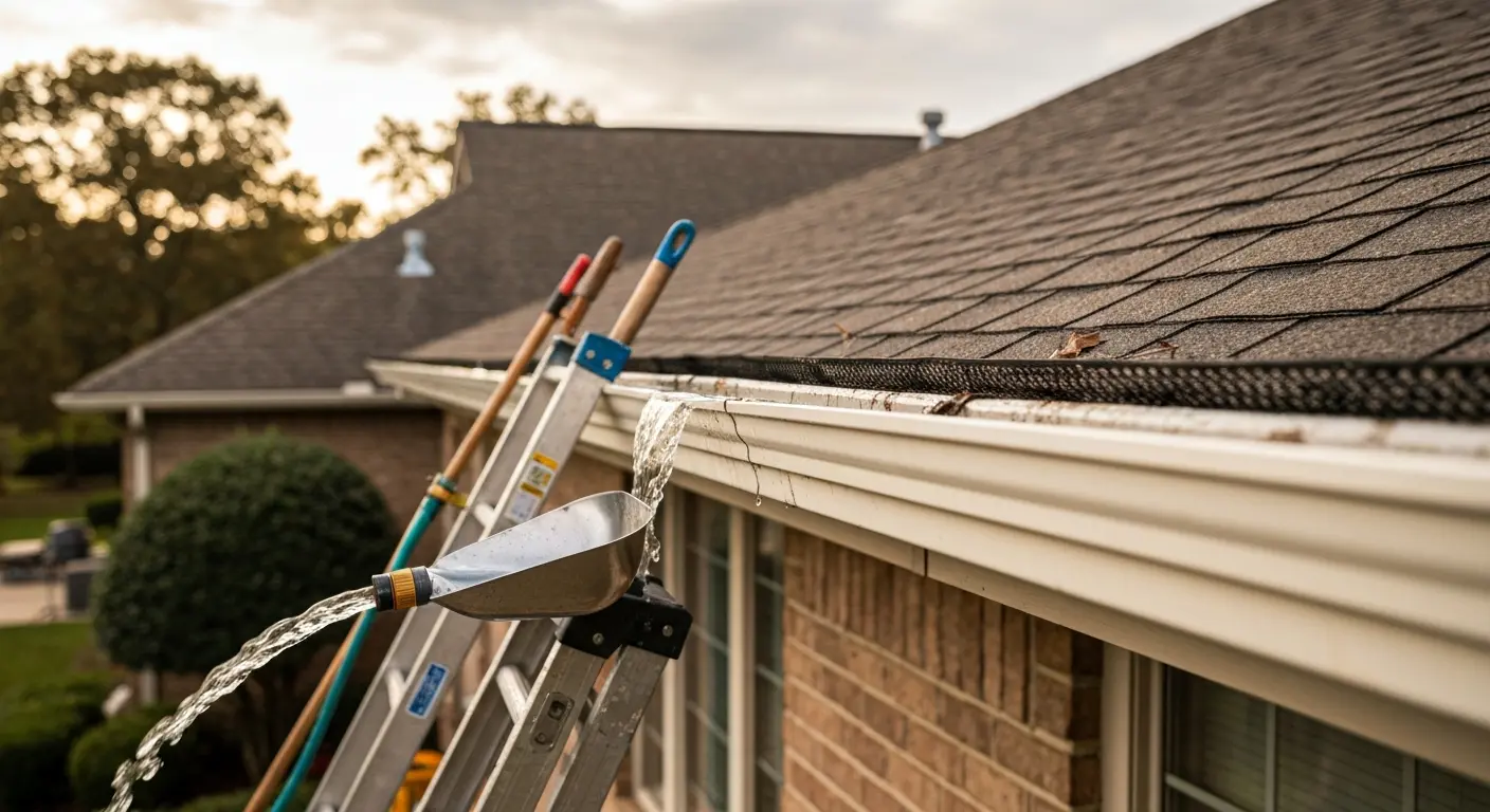 Gutter cleaning and repair in Tuckerman
