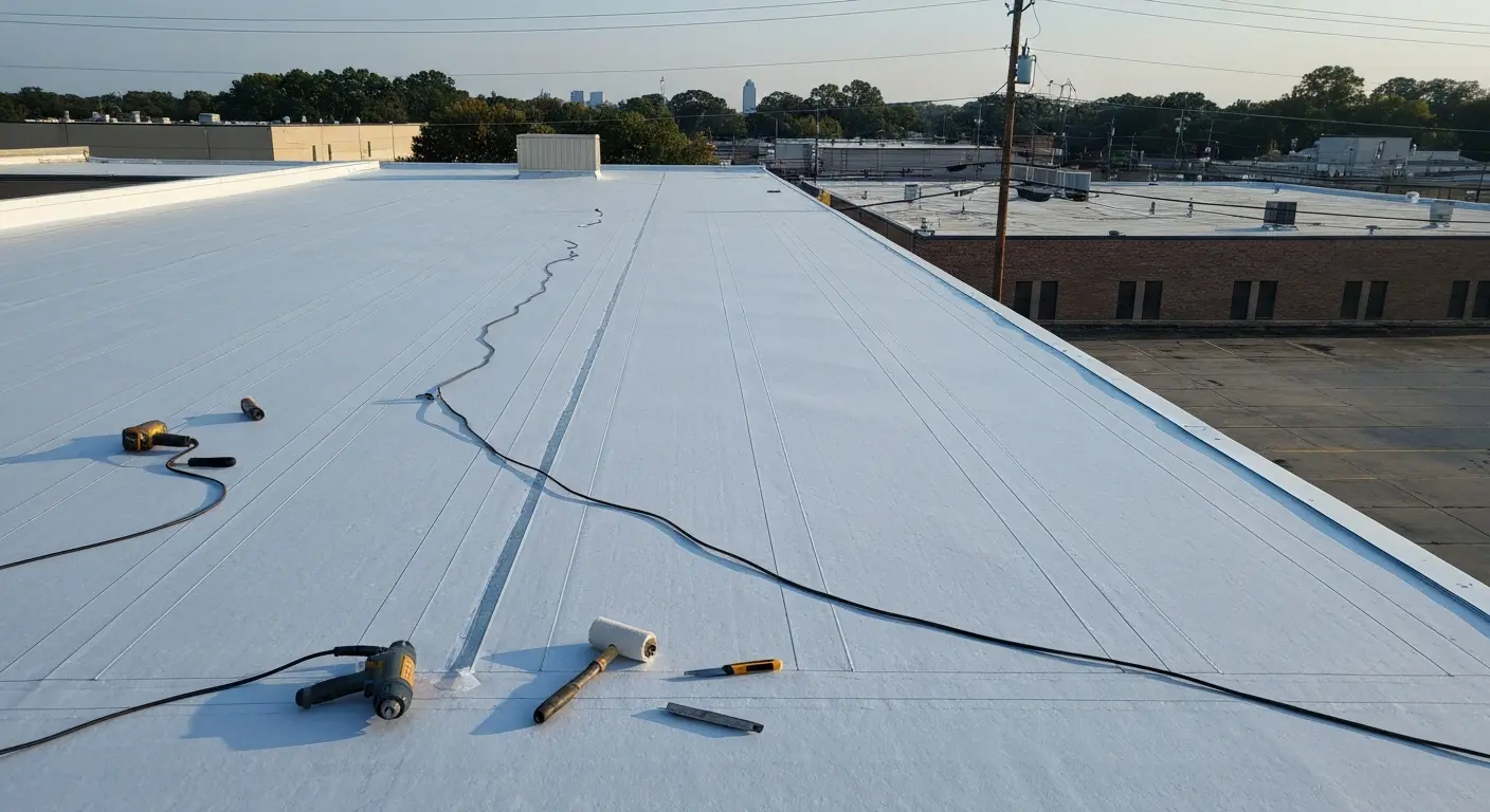 Commercial roof installation