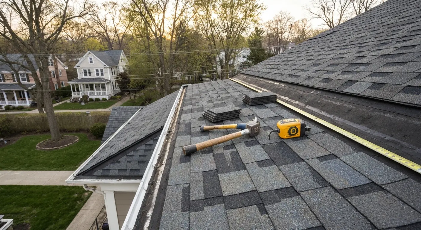Storm damage roof repair