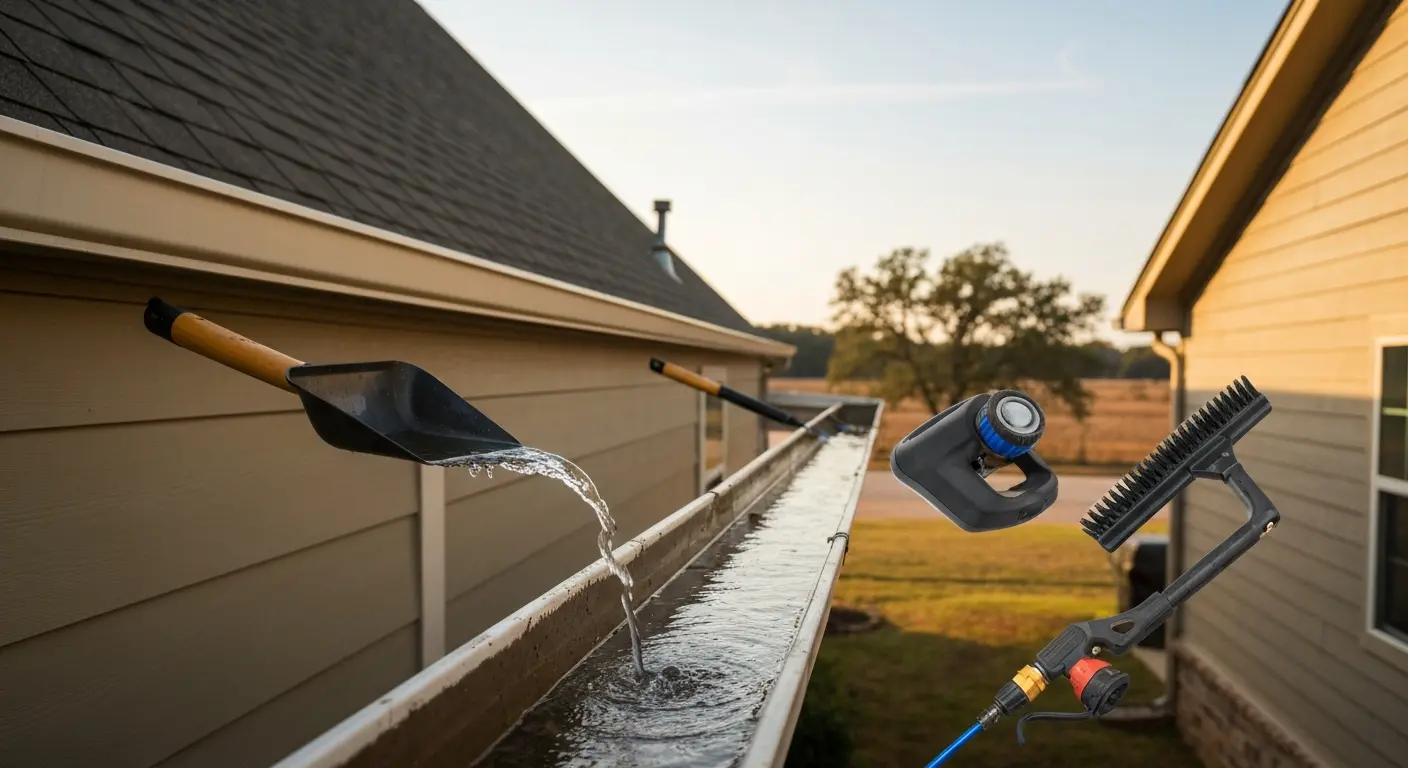 Gutter cleaning and maintenance