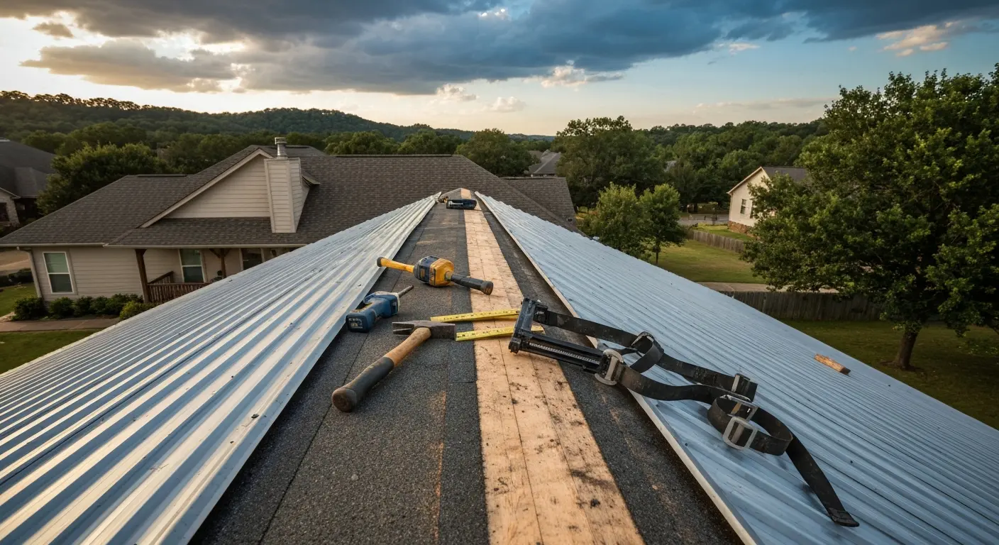 Storm damage roof repair