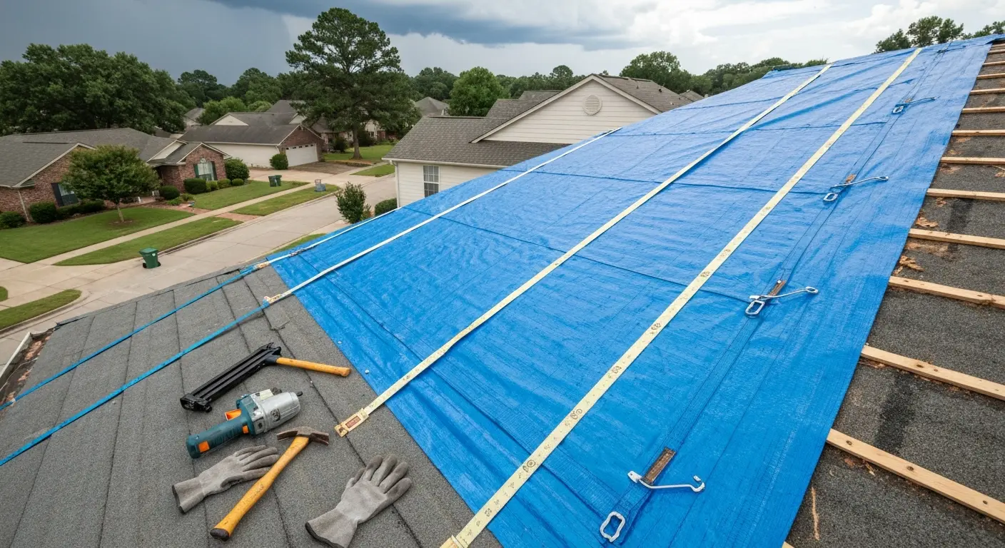 Storm damage roof repair