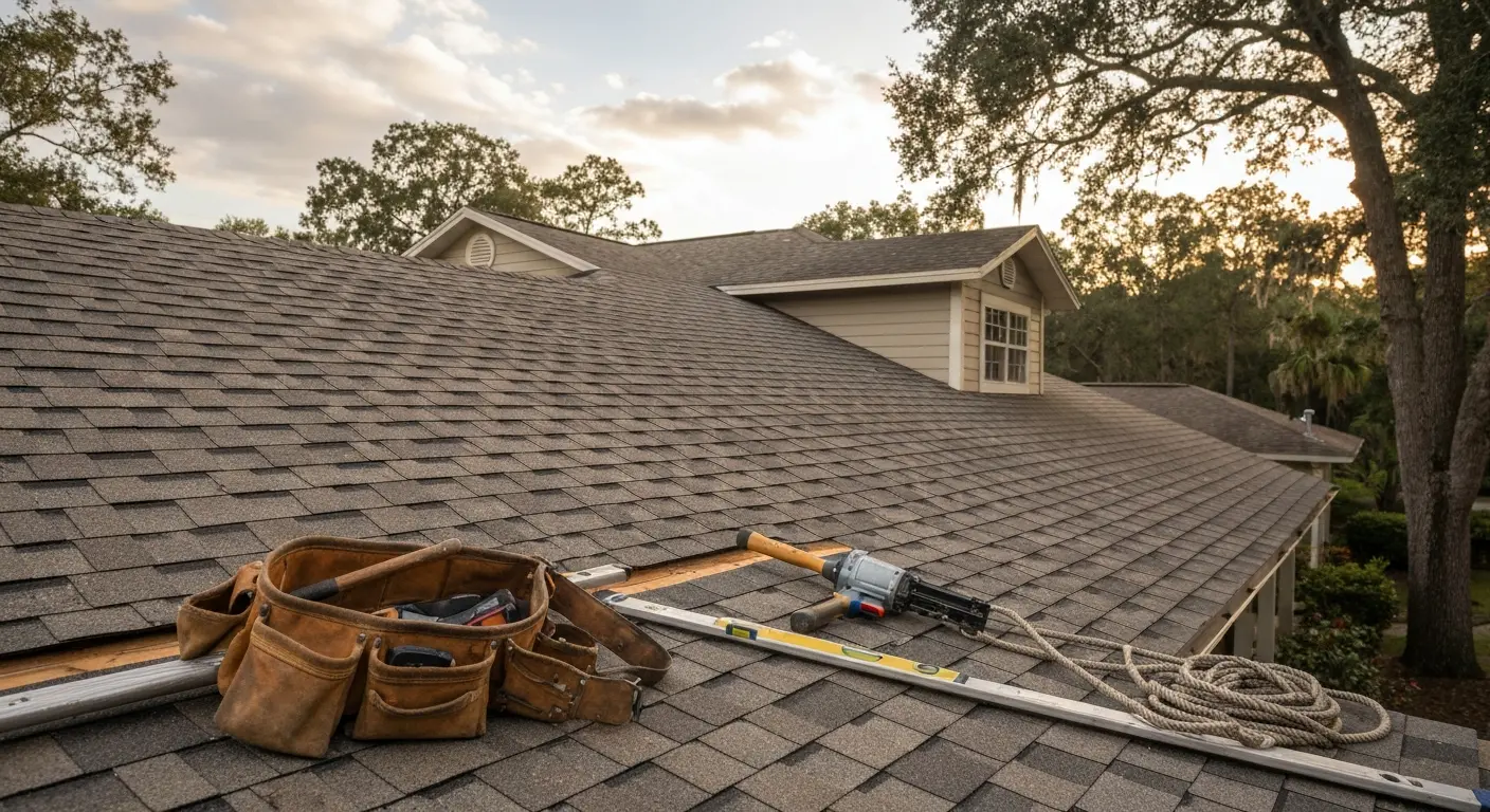 Residential roof replacement project
