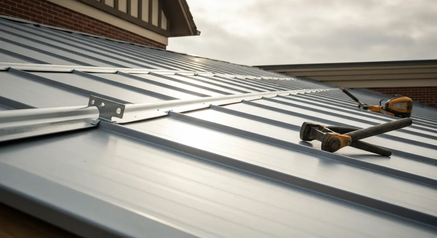 Metal roof installation