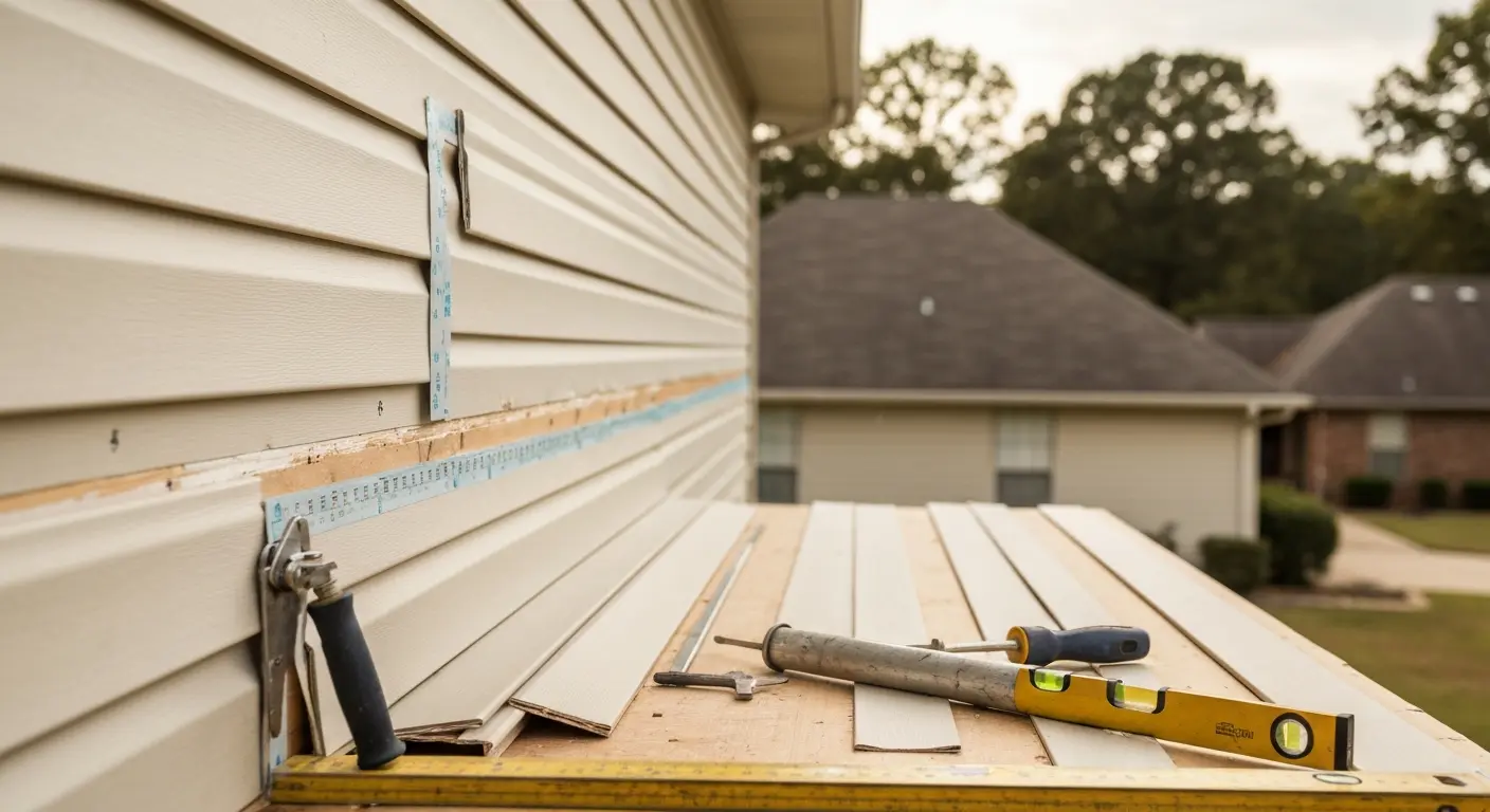 Siding repair work
