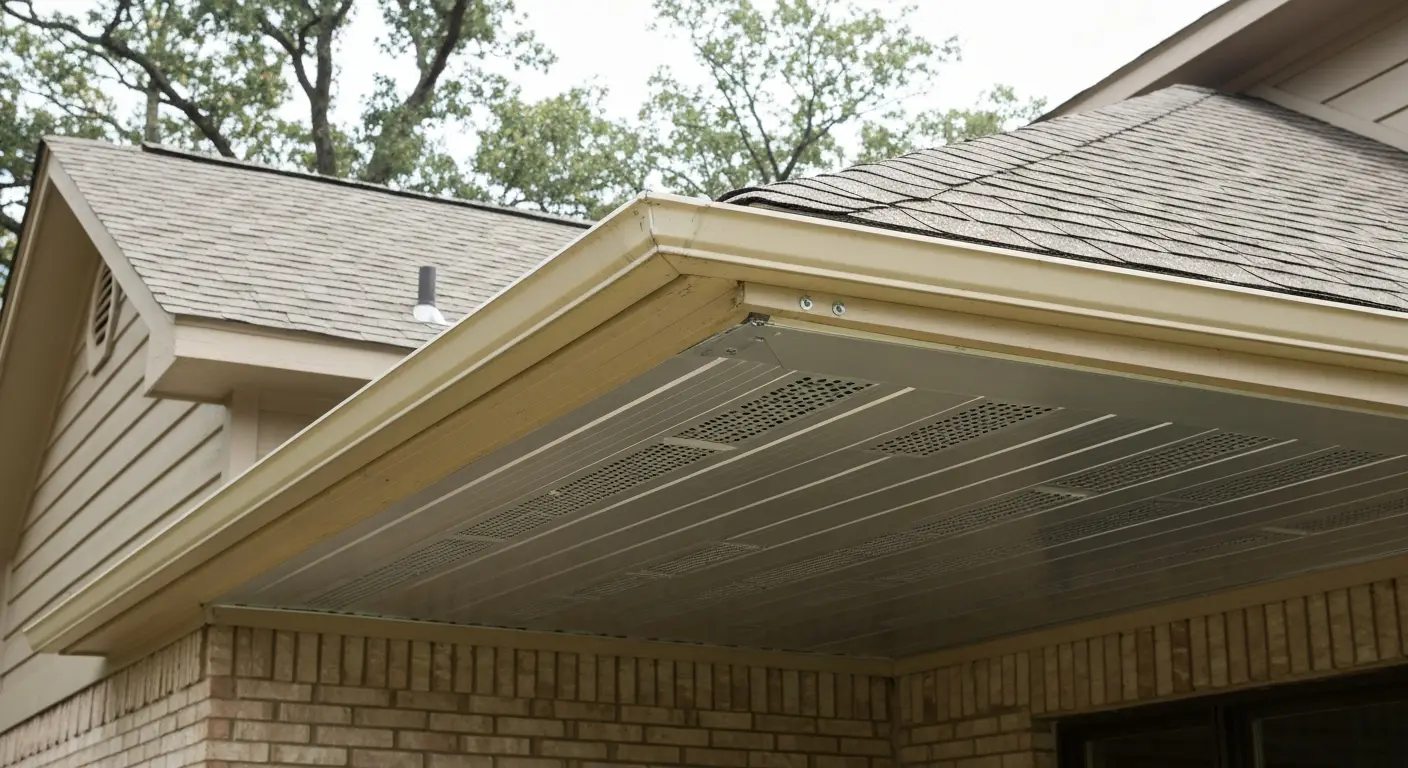 Aluminum soffit installation