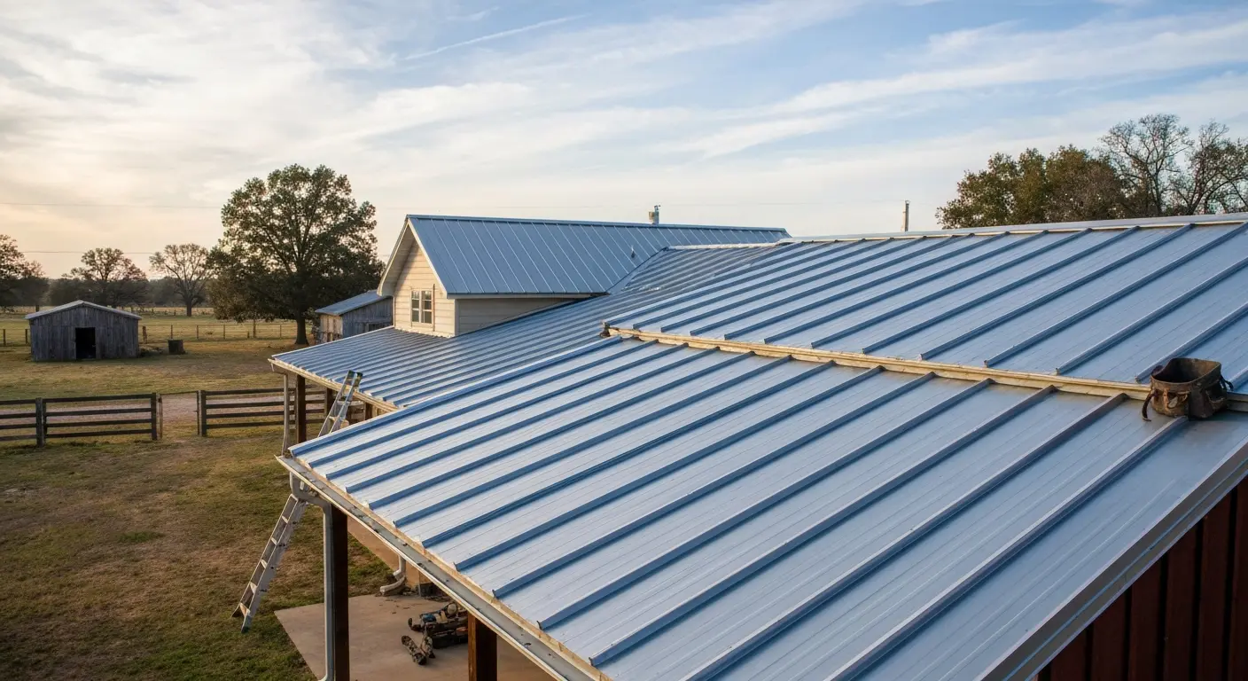 Metal roofing installation