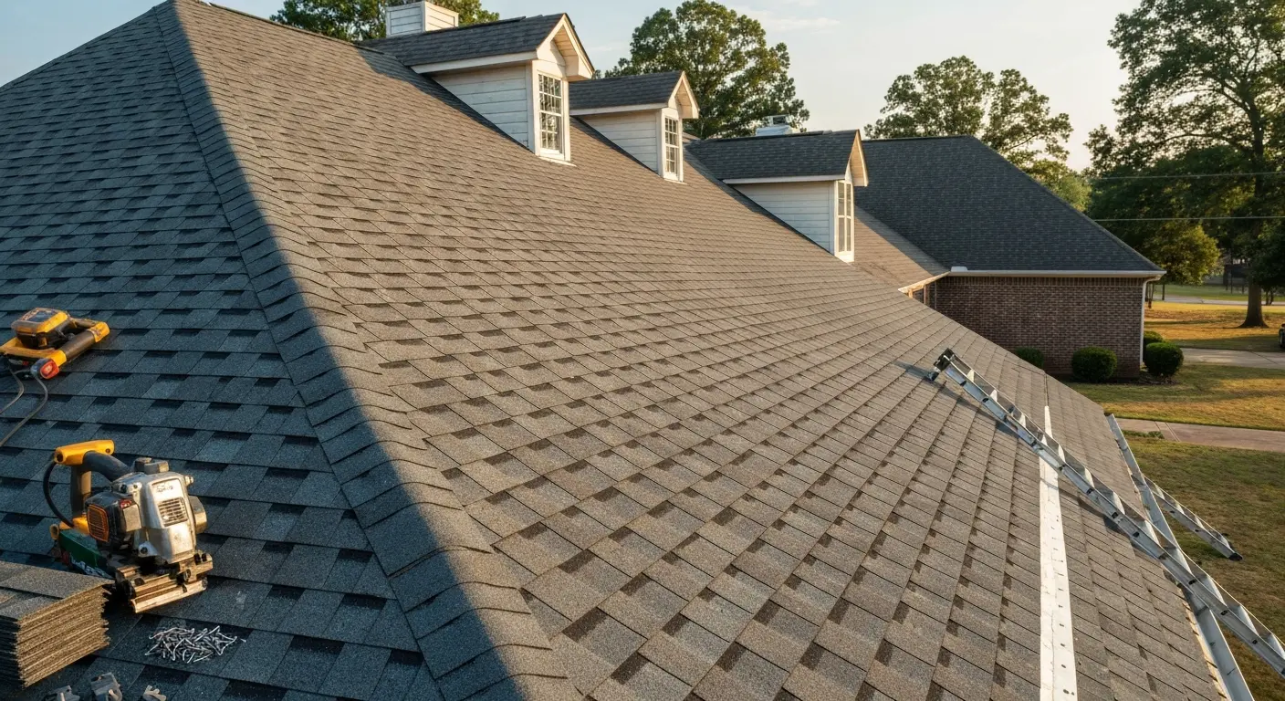 New roof installation