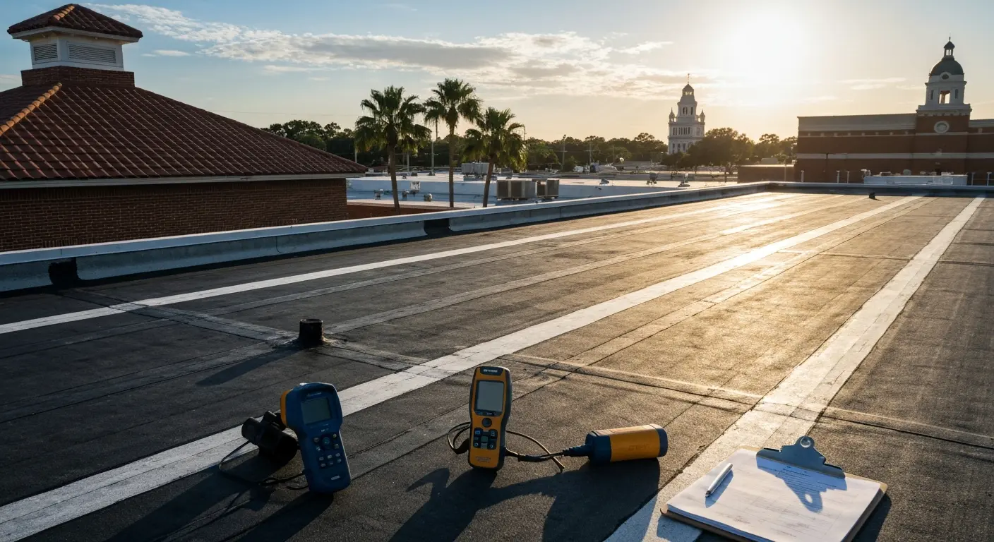Commercial flat roof maintenance