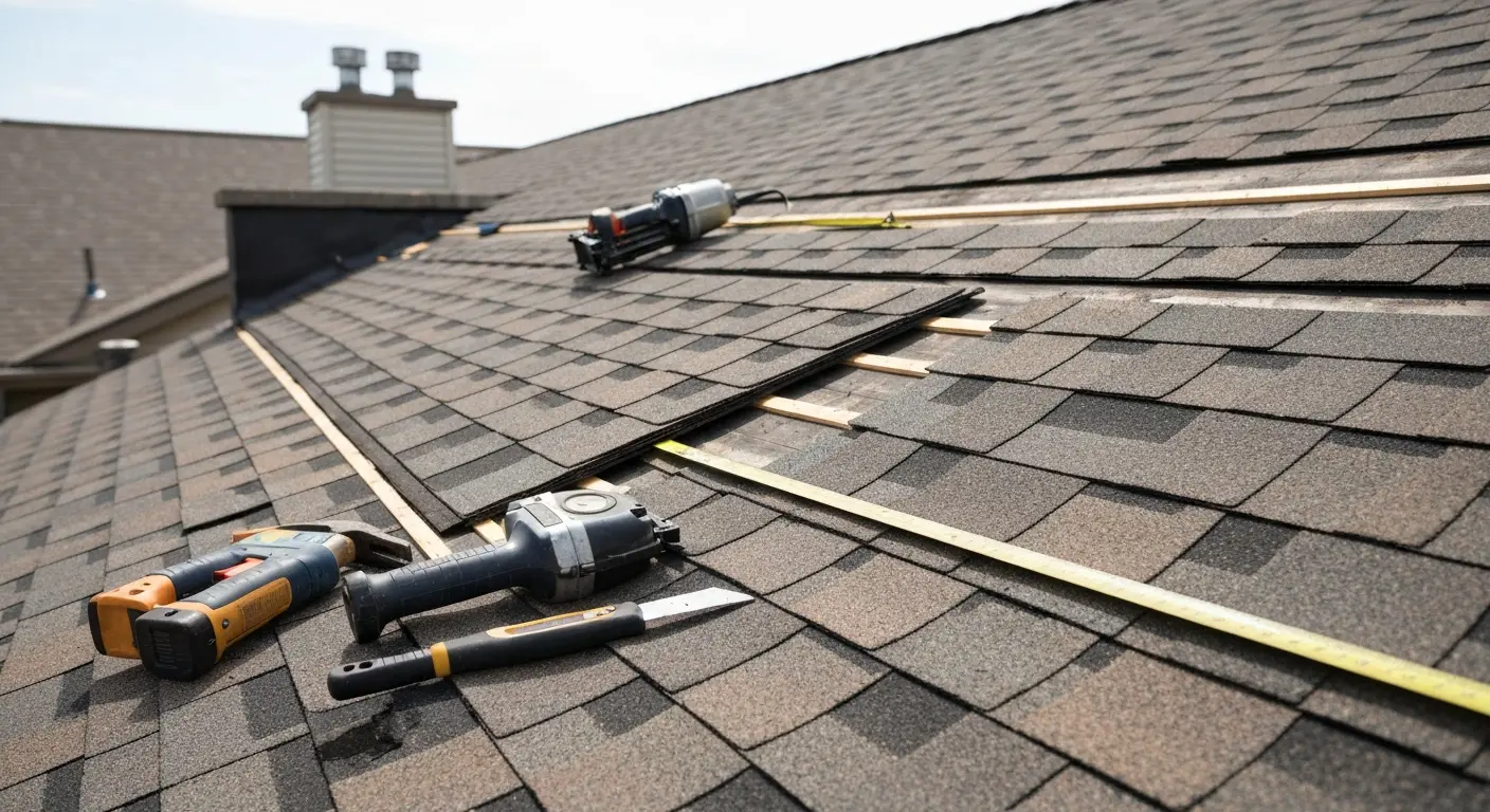 Storm damage roof repair