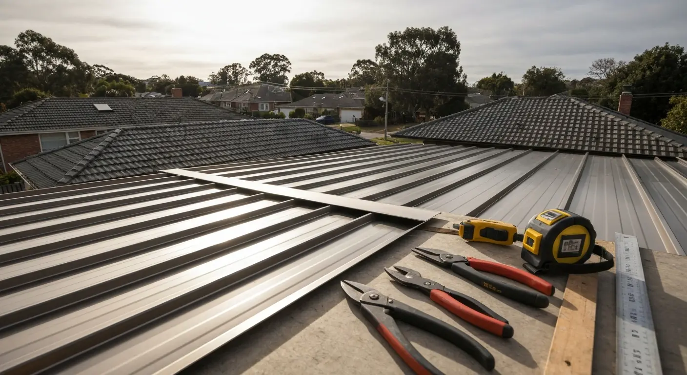 Metal roof installation