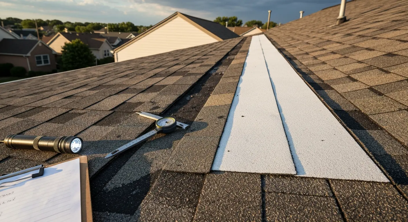 Storm damage roof inspection