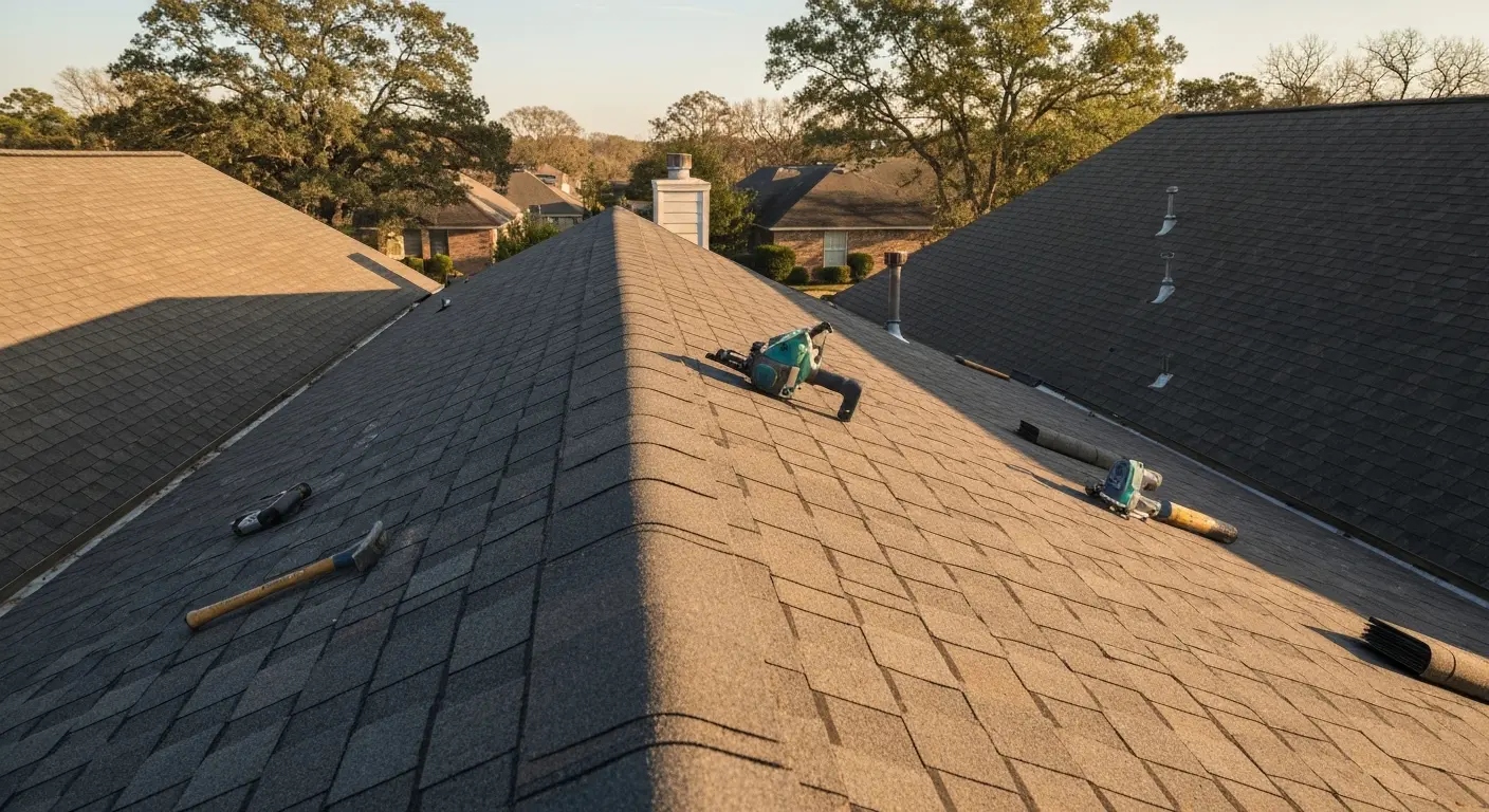 New roof installation