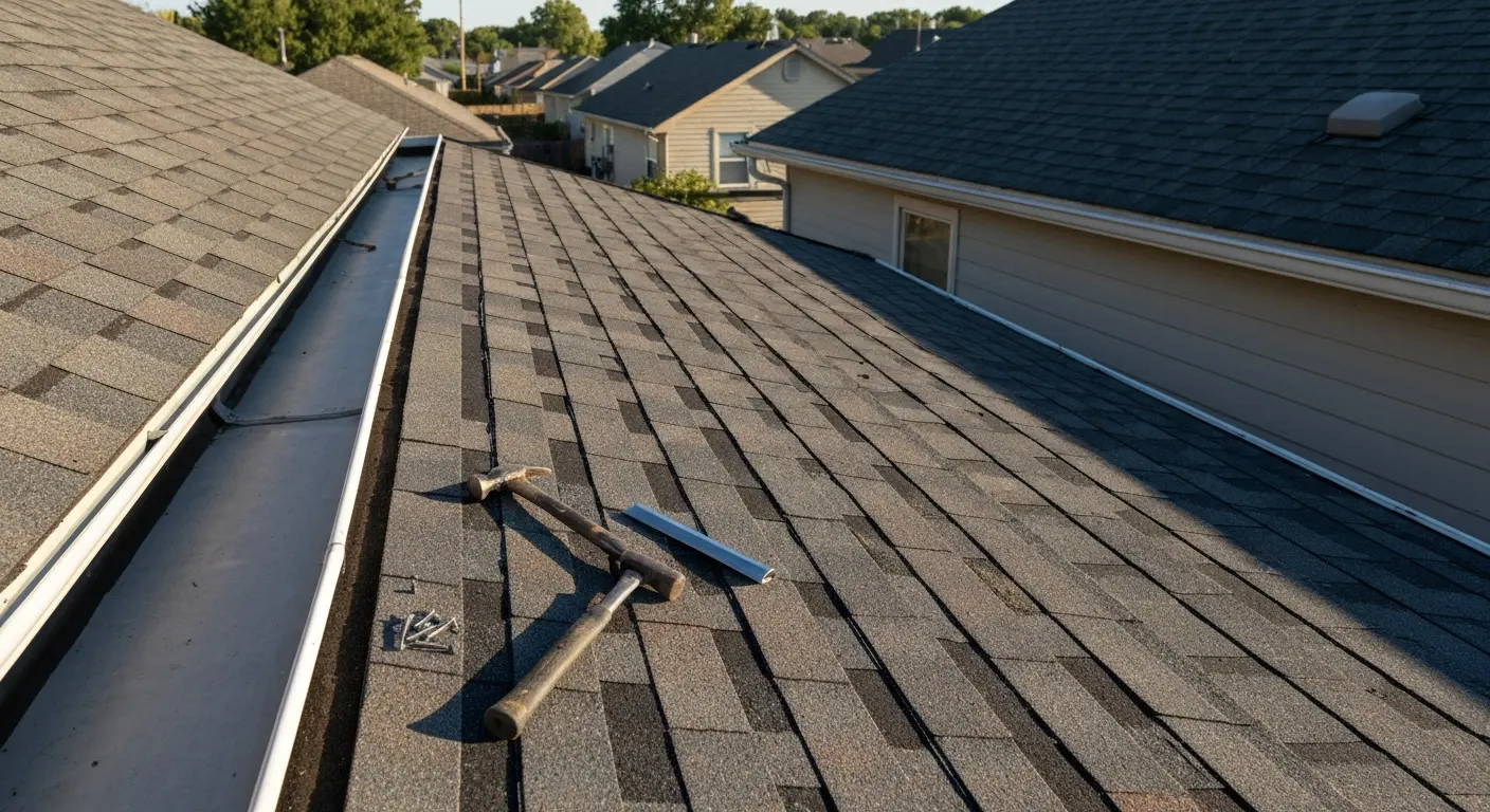 Roof repair work