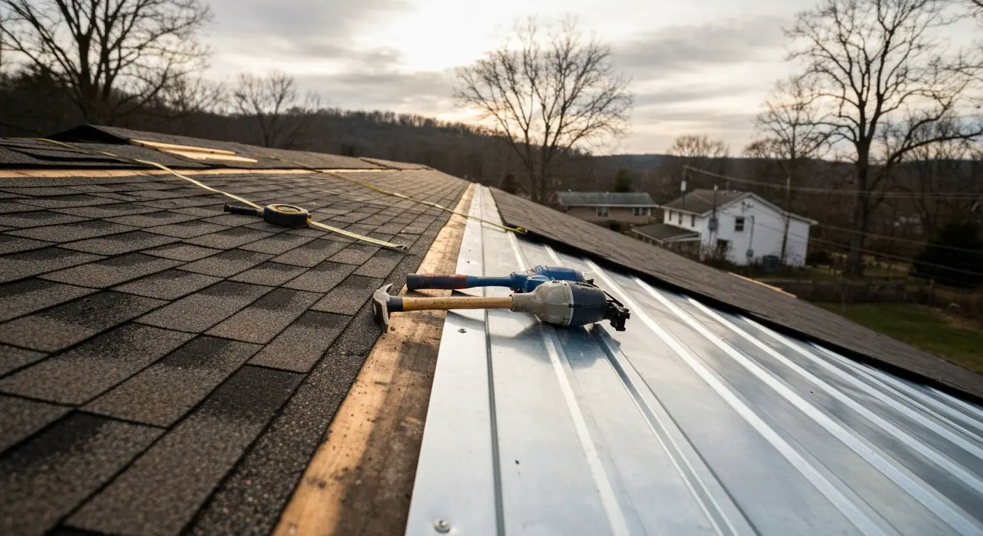 Storm damage roof repair