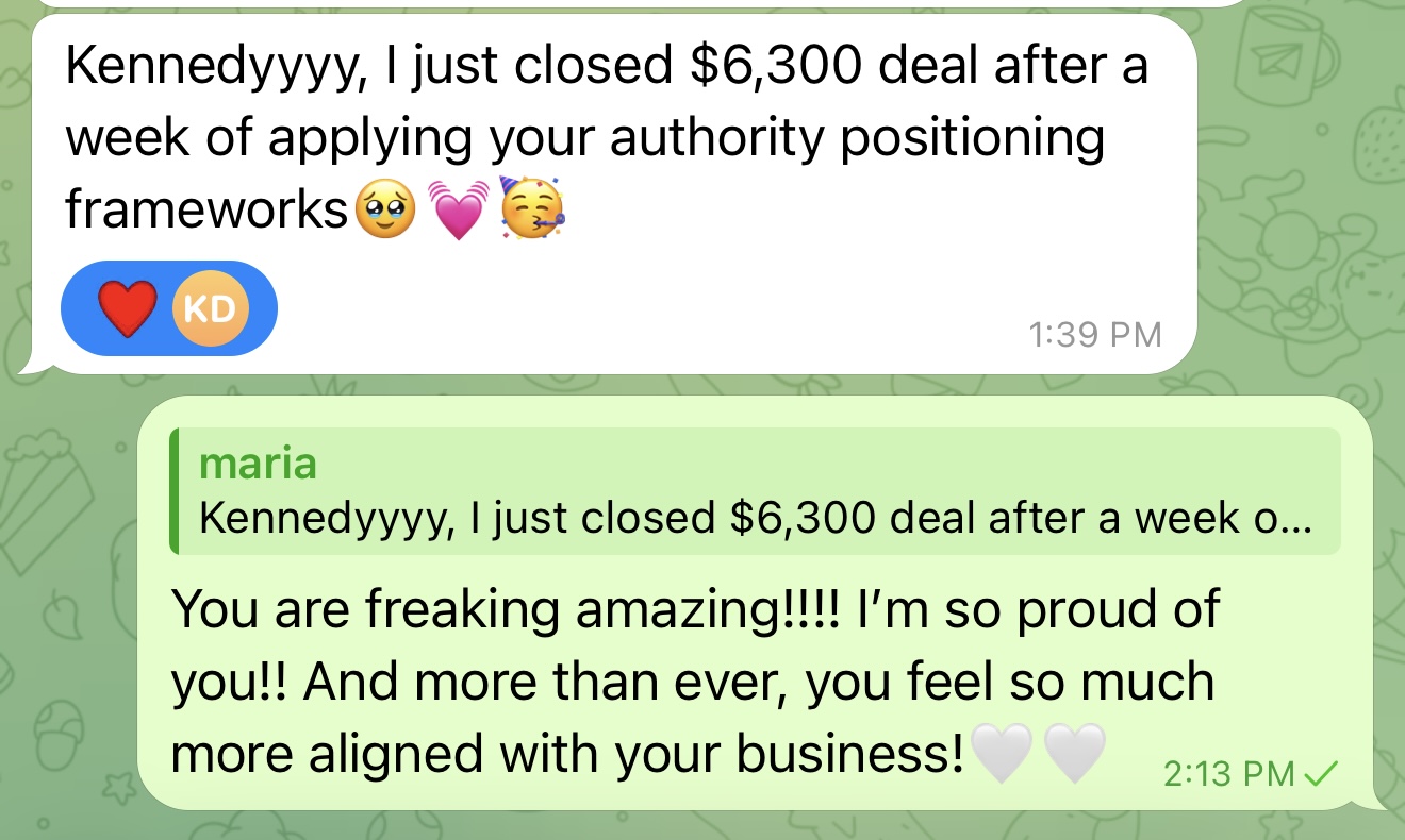 Client testimonial