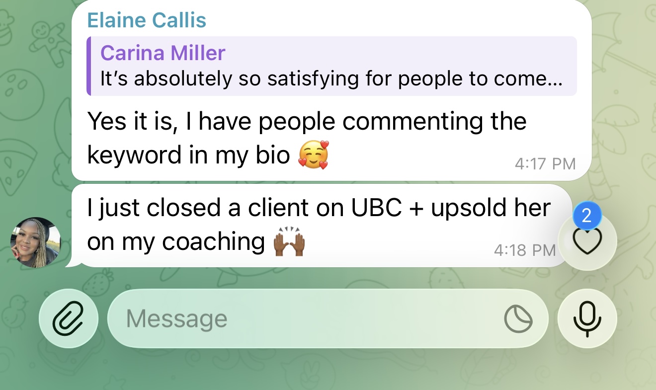 Client testimonial