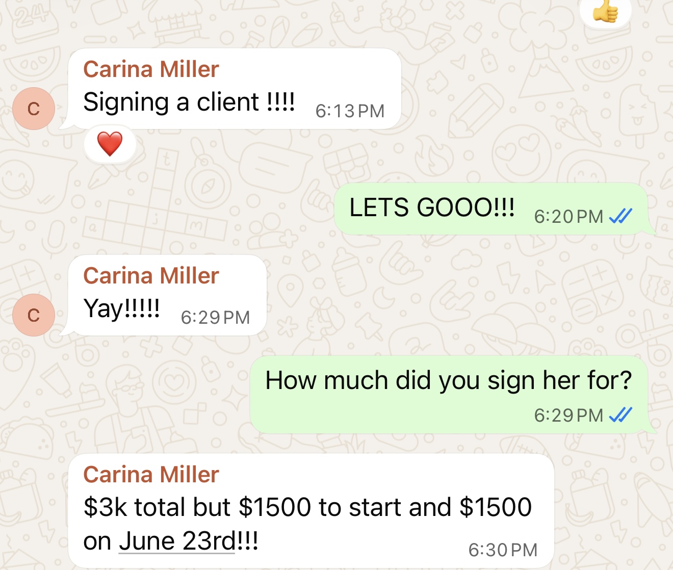 Client testimonial